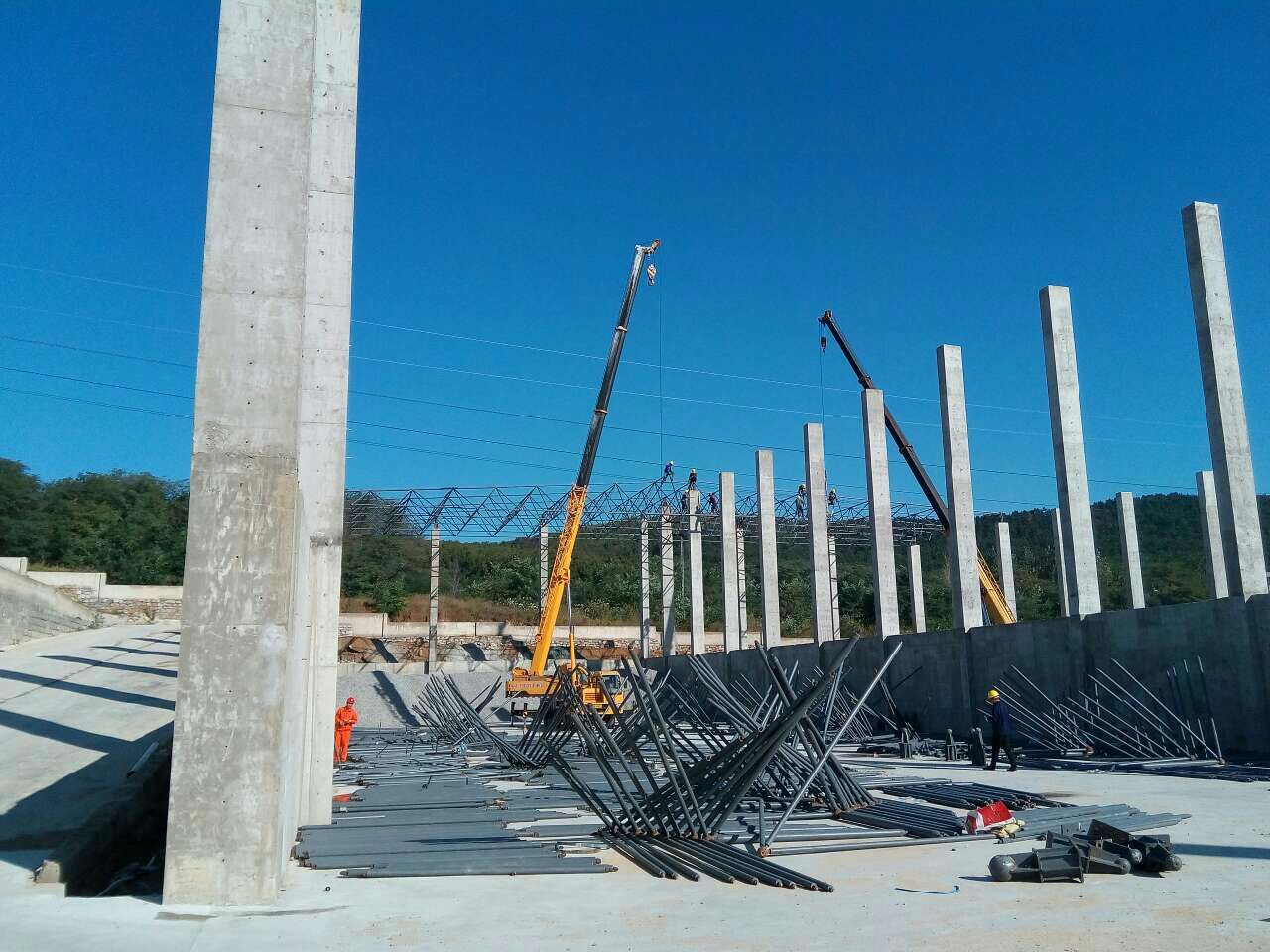 玉门威海搅拌站网架